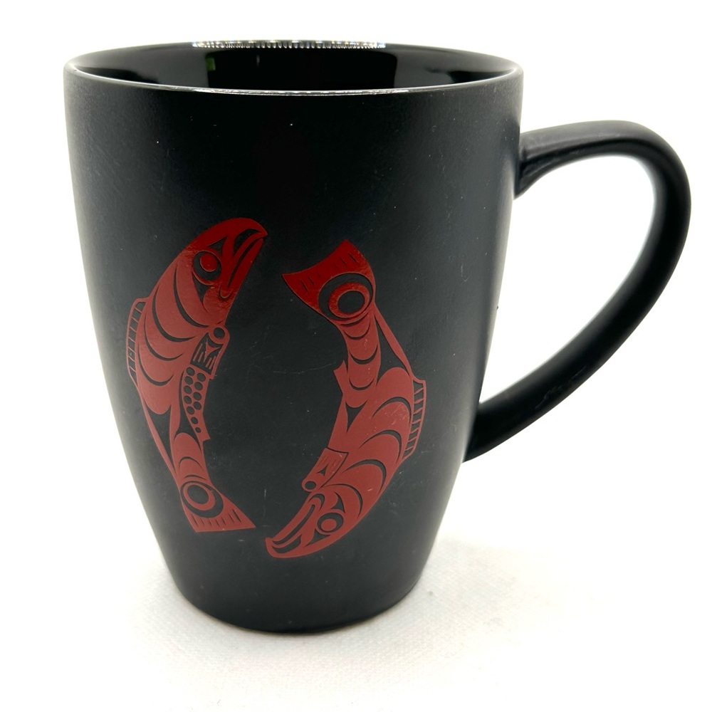 Salmon Native Design Black and Red Mug Francis Horne Sr